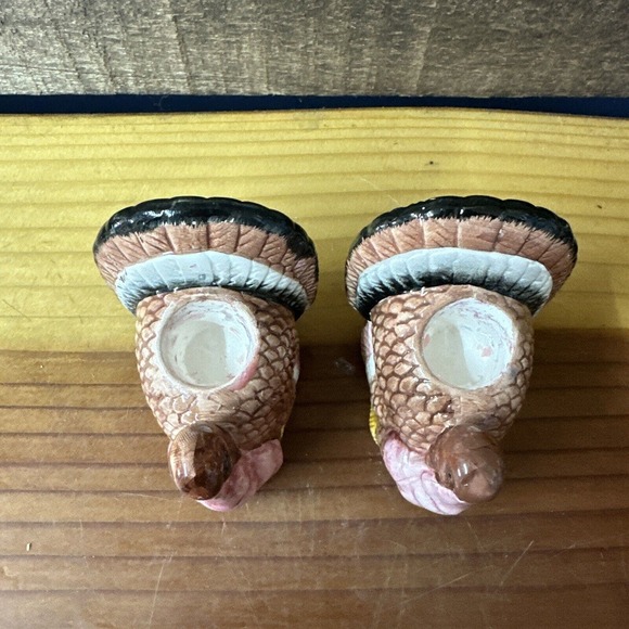 Vintage Ceramic Turkey Candle Holder Set of 2 - Thanksgiving - Picture 2 of 5